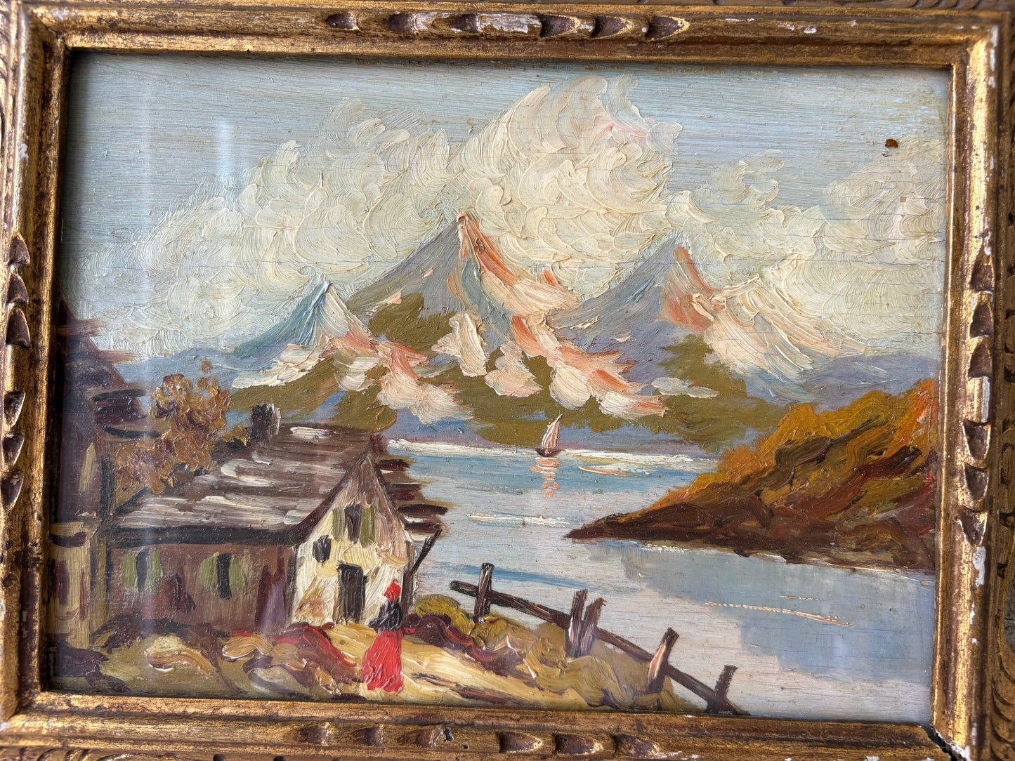 Pair of Vintage Italian Framed Oil Paintings – Sourced in Parma, Italy