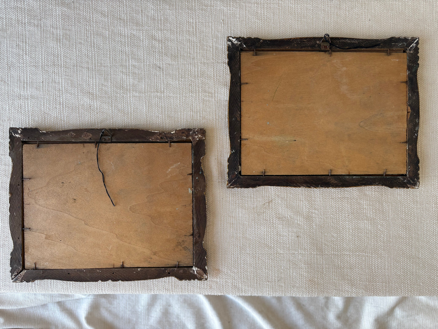 Pair of Vintage Italian Framed Oil Paintings – Sourced in Parma, Italy