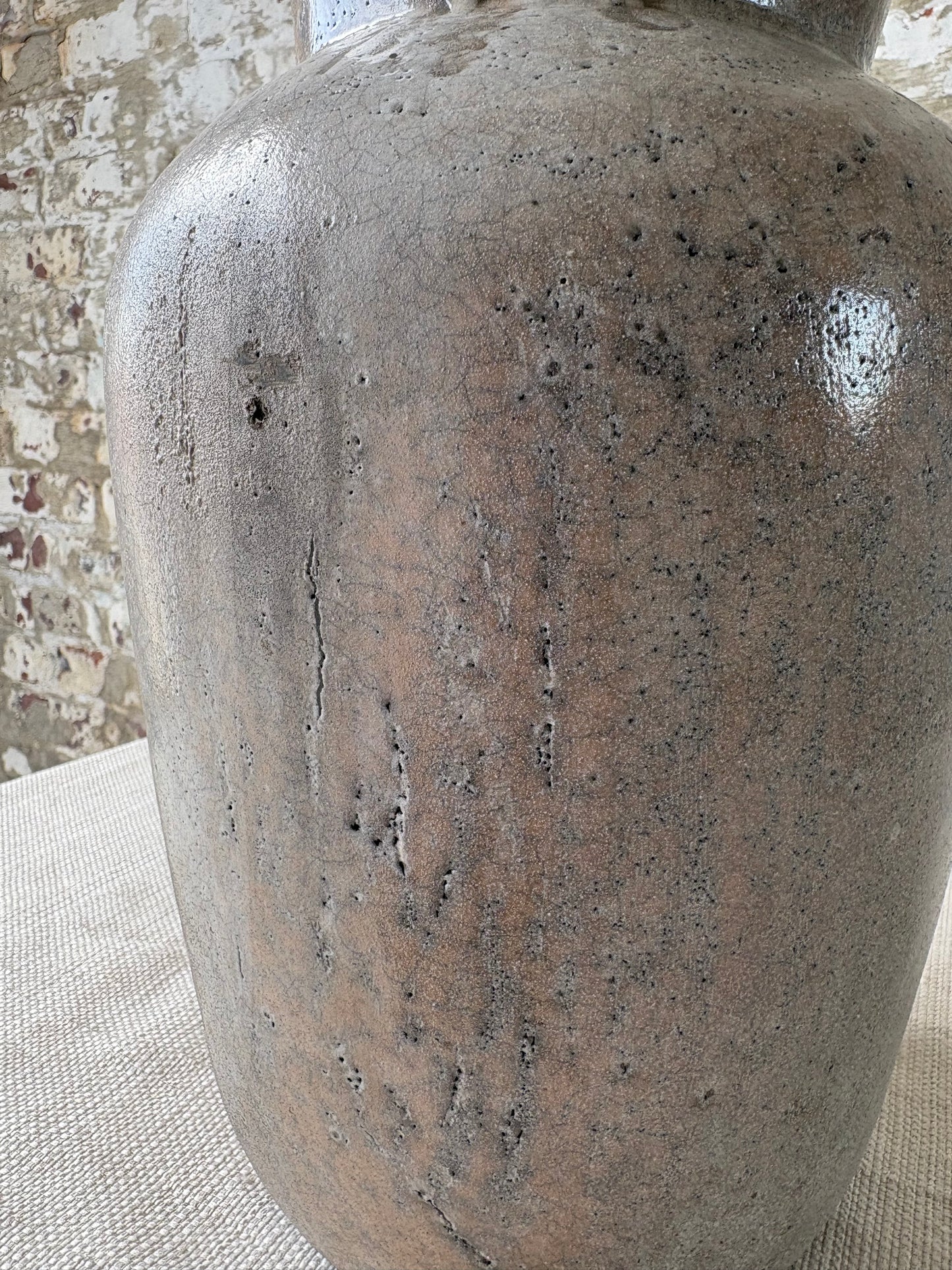 Oaxaca Tibon Glaze Vase / Handcrafted Artisan Ceramic Vessel