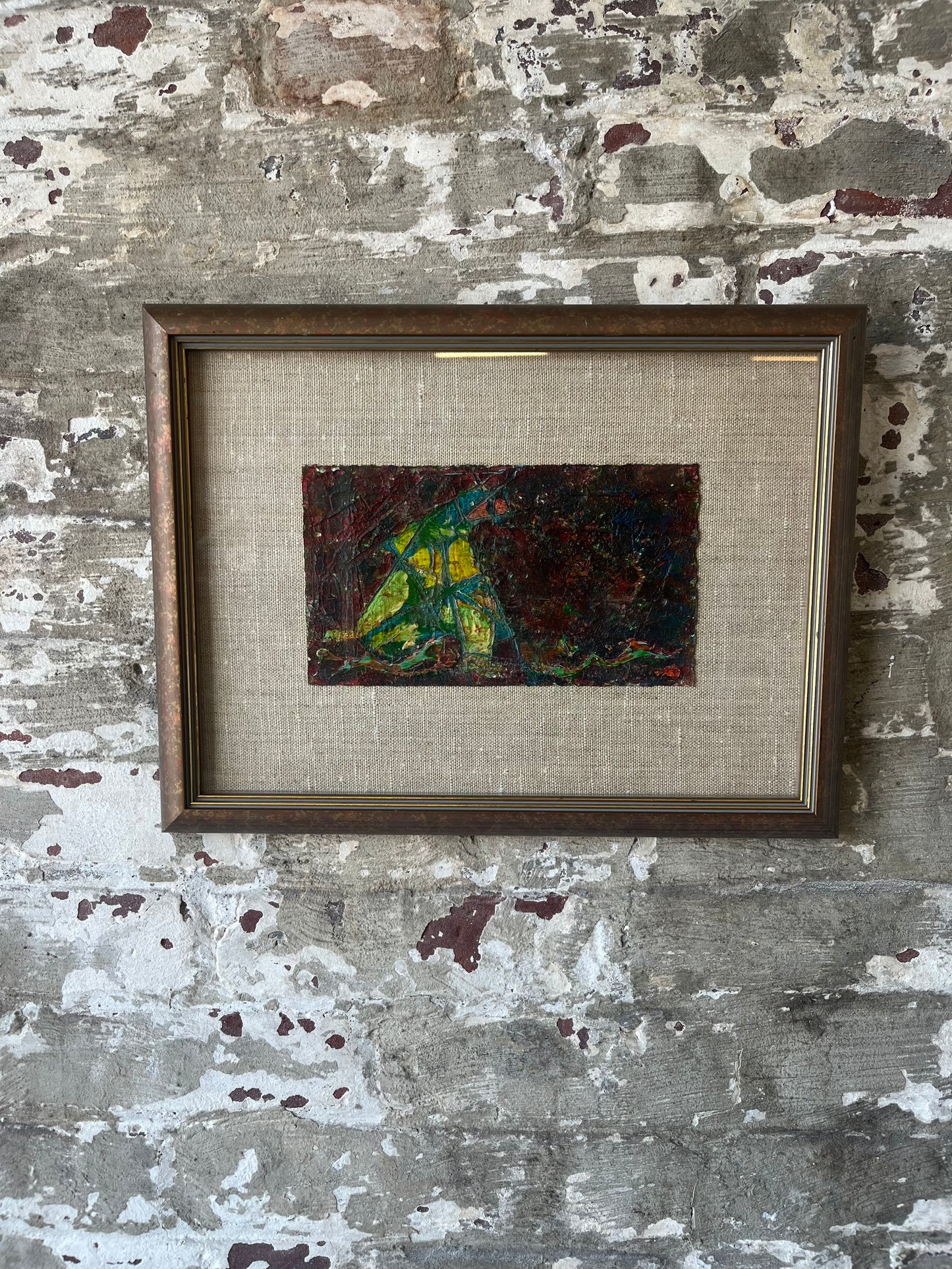 Abstract Art on linen Matte Frame