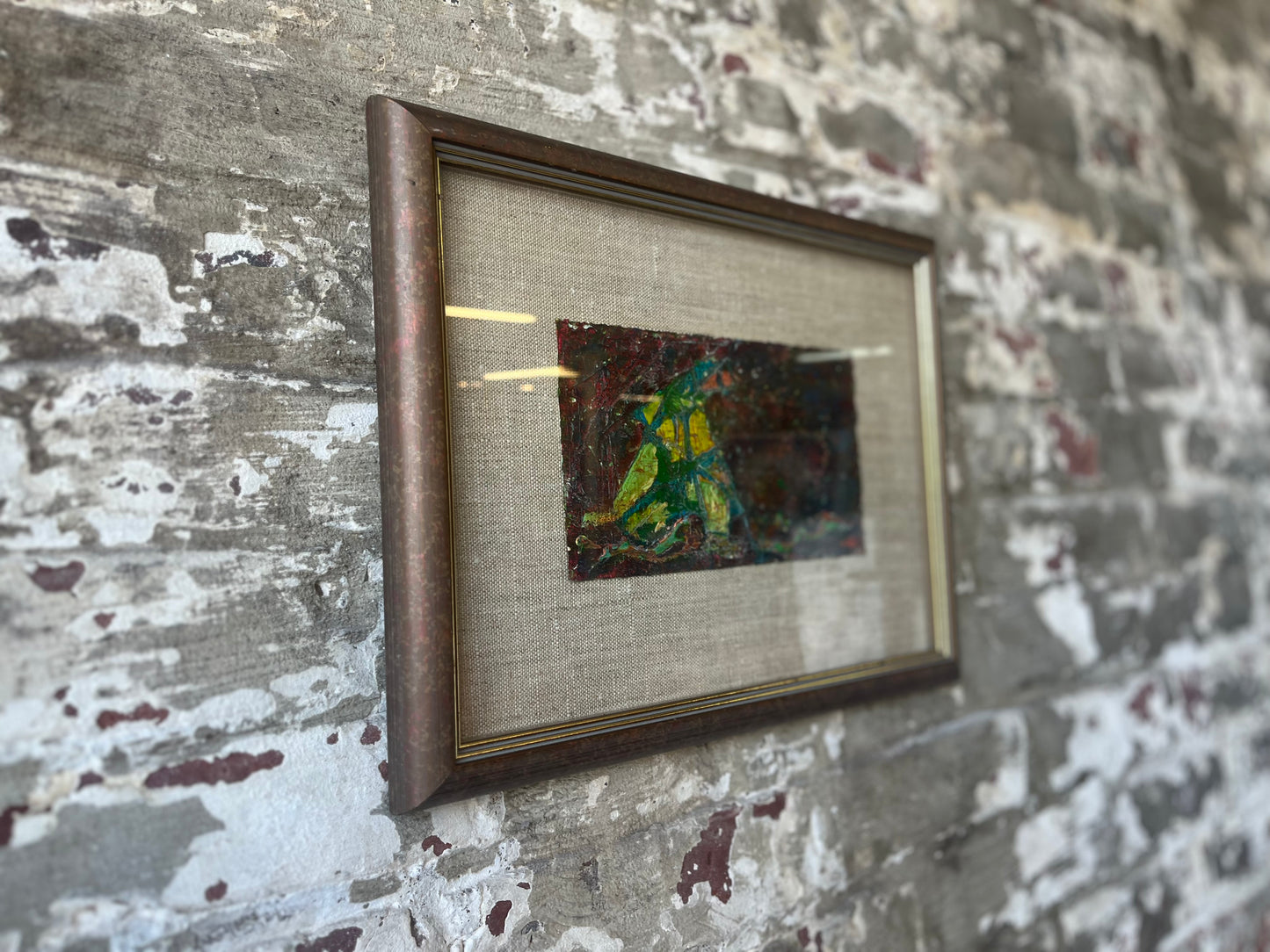 Abstract Art on linen Matte Frame