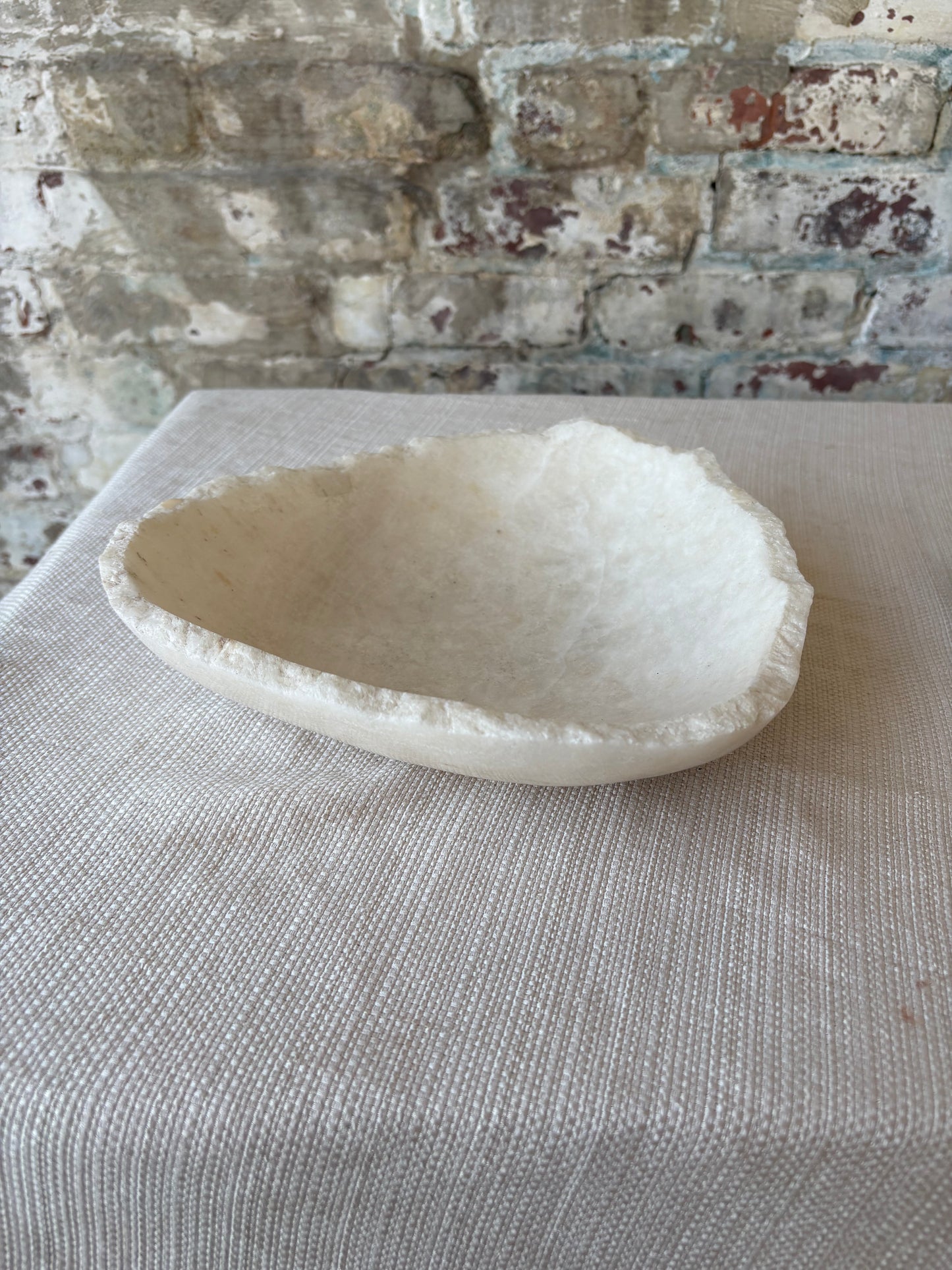 Raw Edge White Onyx Bowl [2 available]