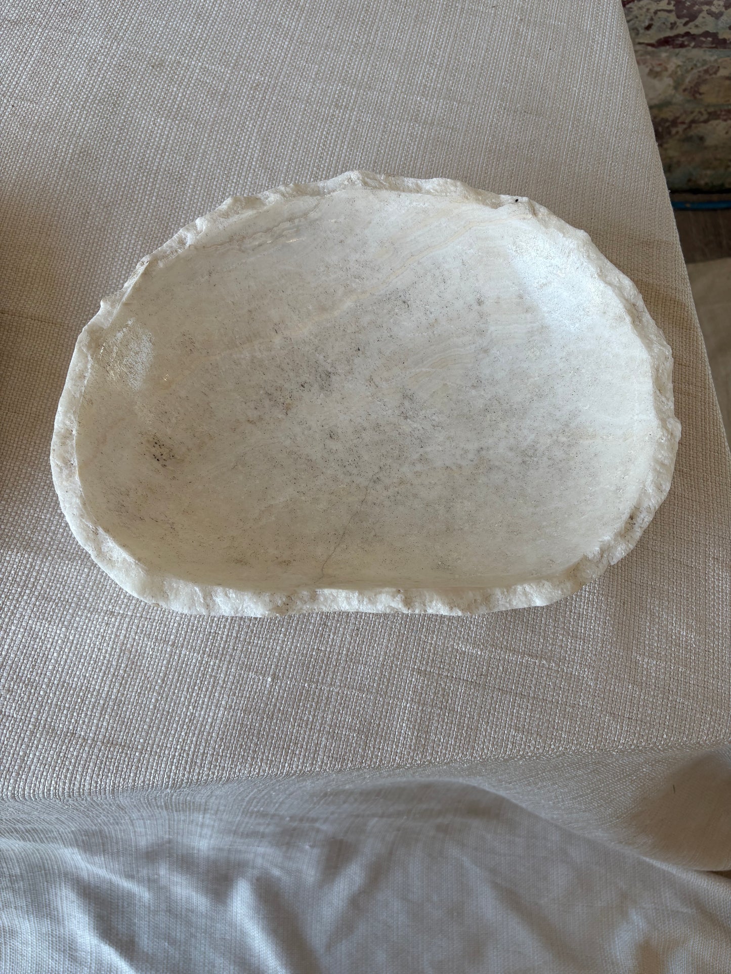 Raw Edge White Onyx Bowl [2 available]