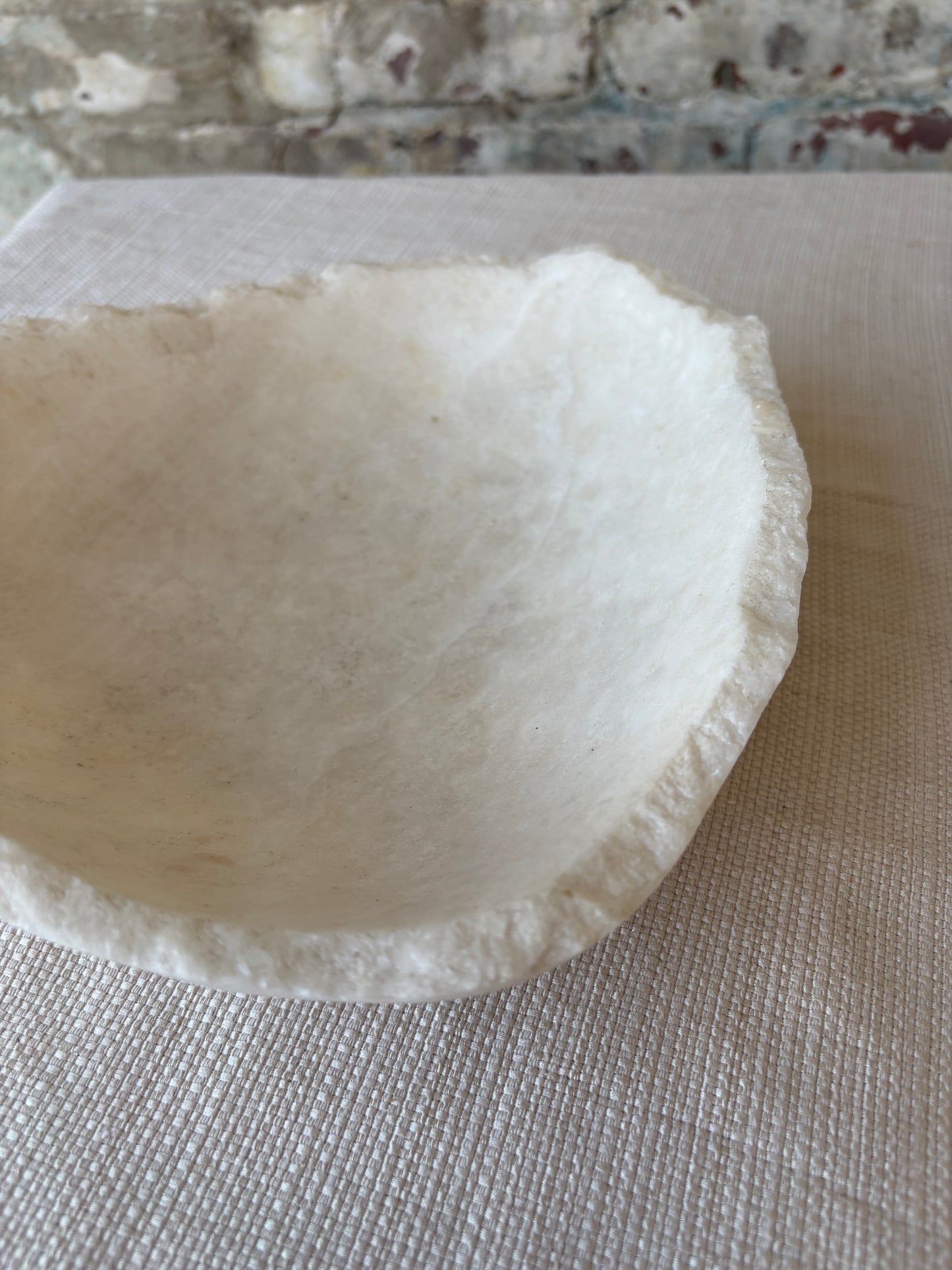 Raw Edge White Onyx Bowl [2 available]