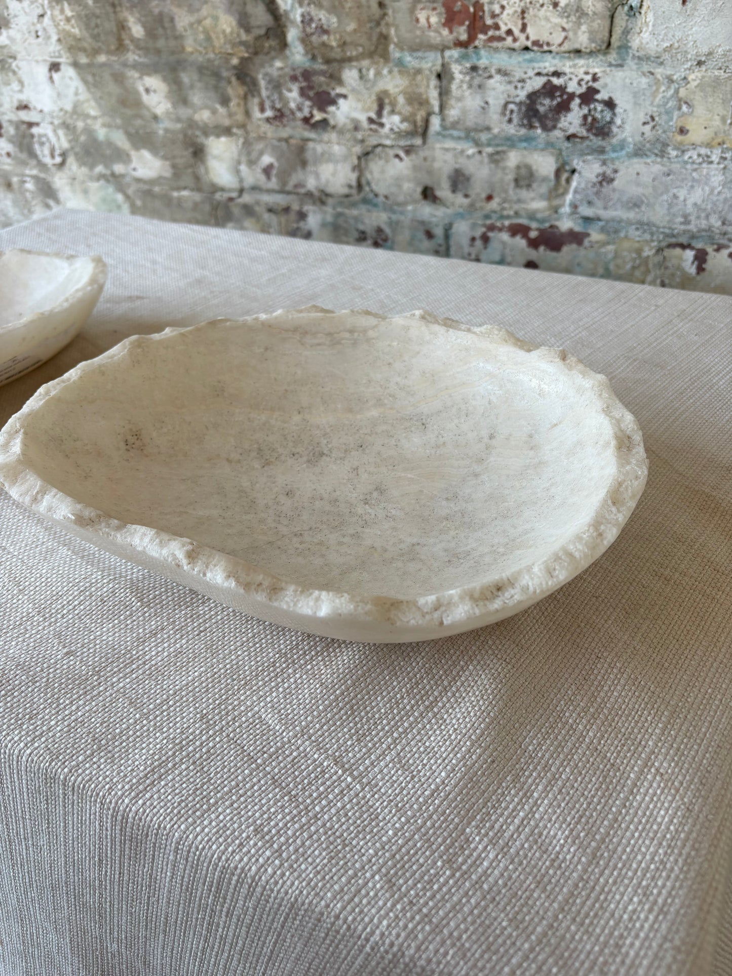 Raw Edge White Onyx Bowl [2 available]