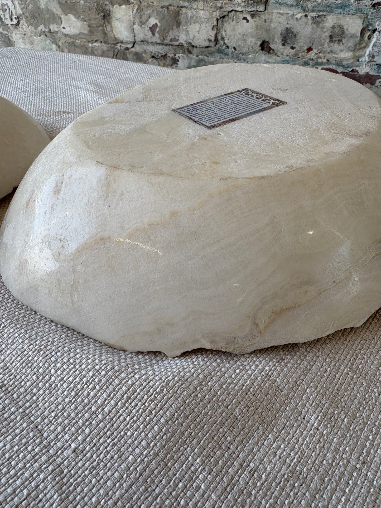 Raw Edge White Onyx Bowl [2 available]
