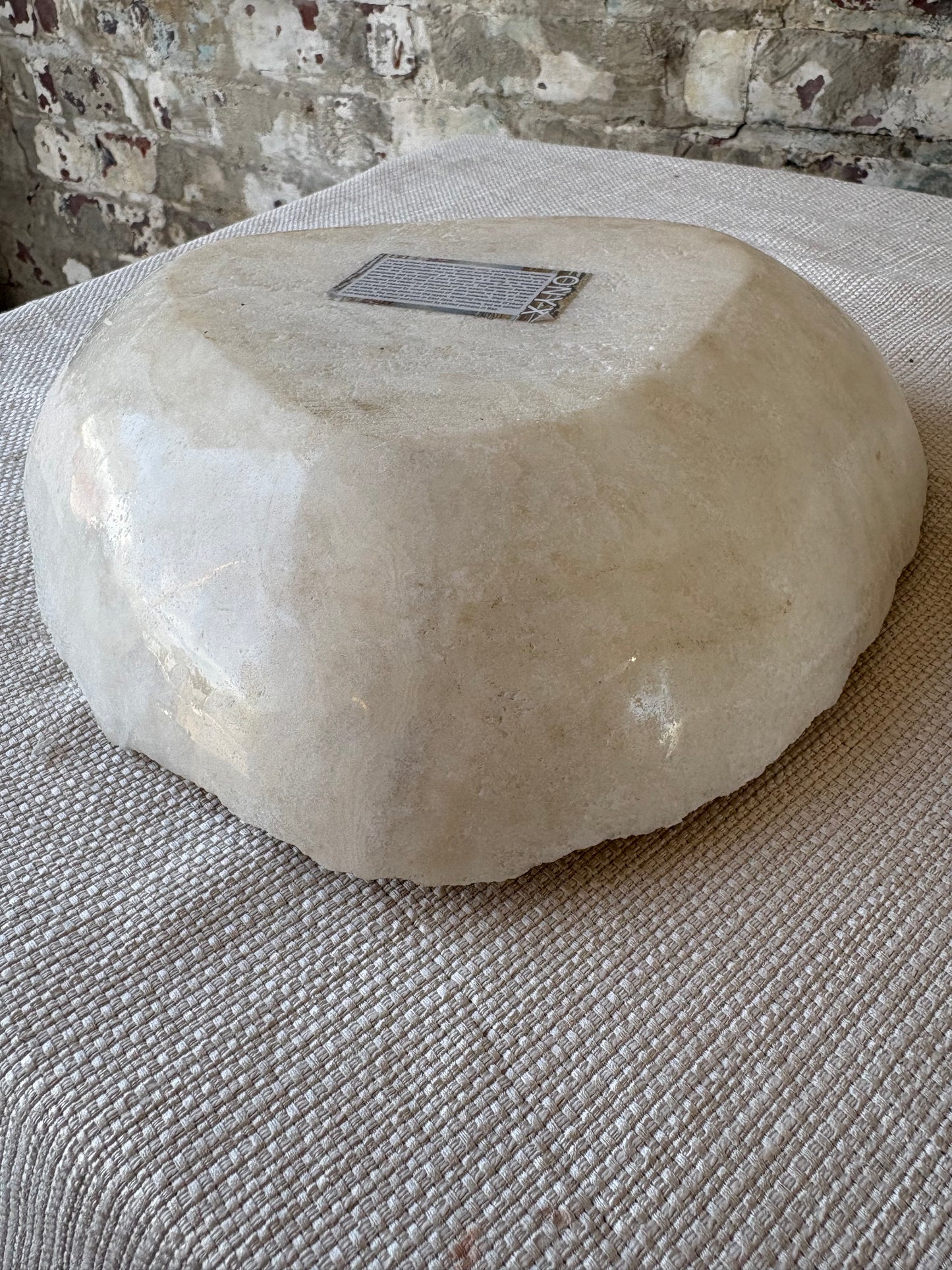 Raw Edge White Onyx Bowl [2 available]