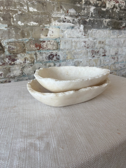 Raw Edge White Onyx Bowl [2 available]