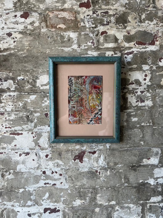 Abstract on Teal Frame