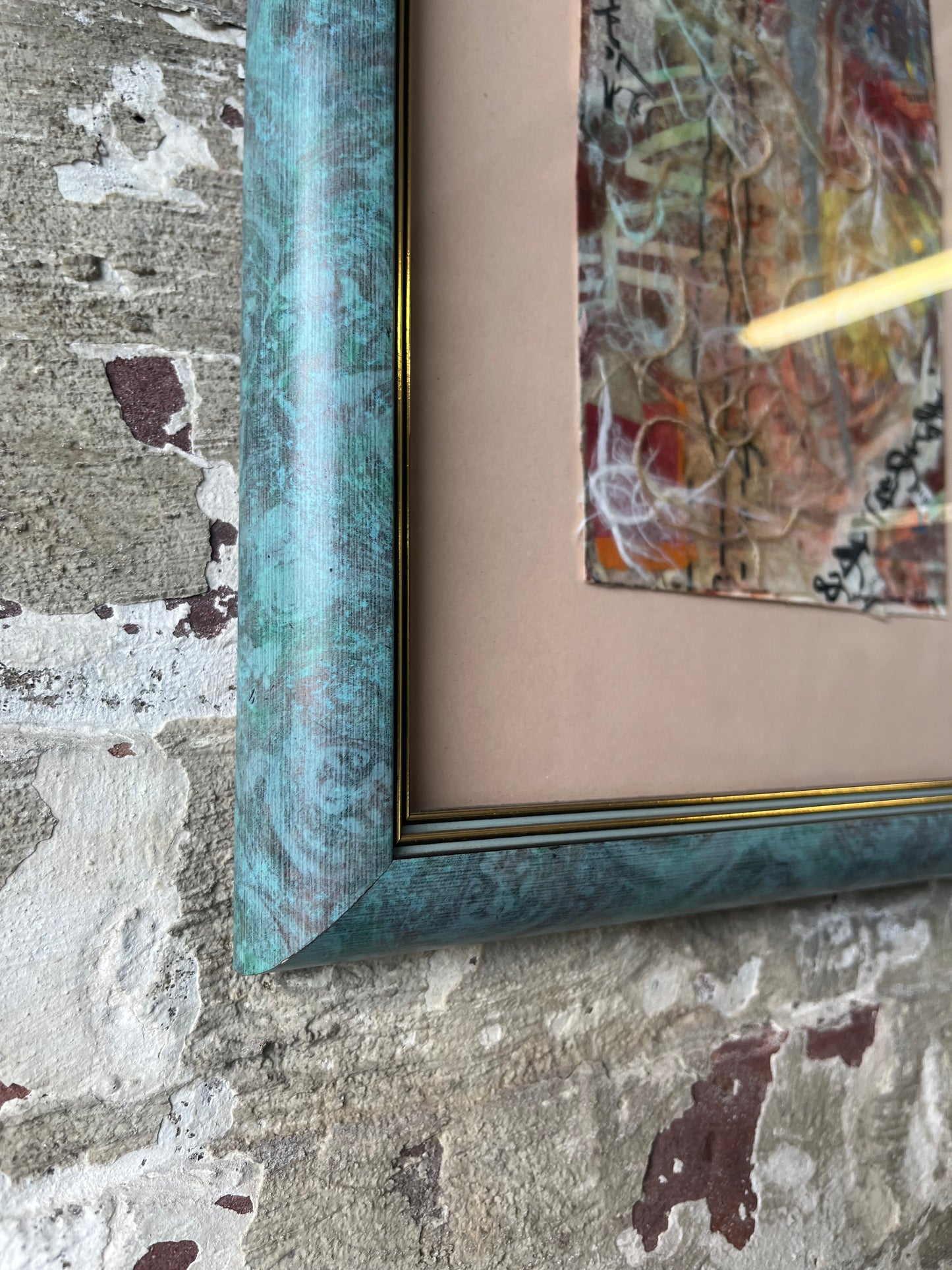 Abstract on Teal Frame