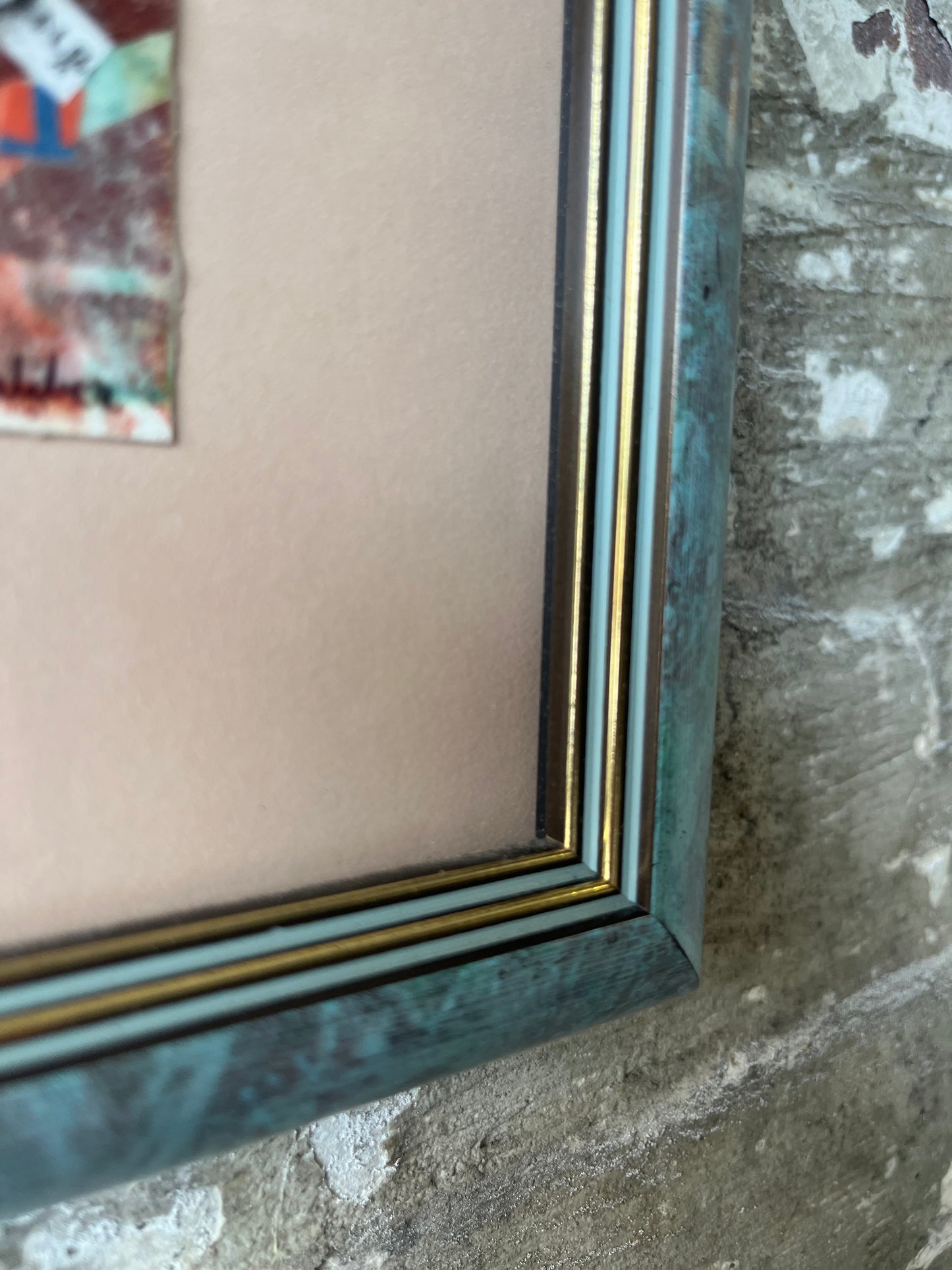 Abstract on Teal Frame
