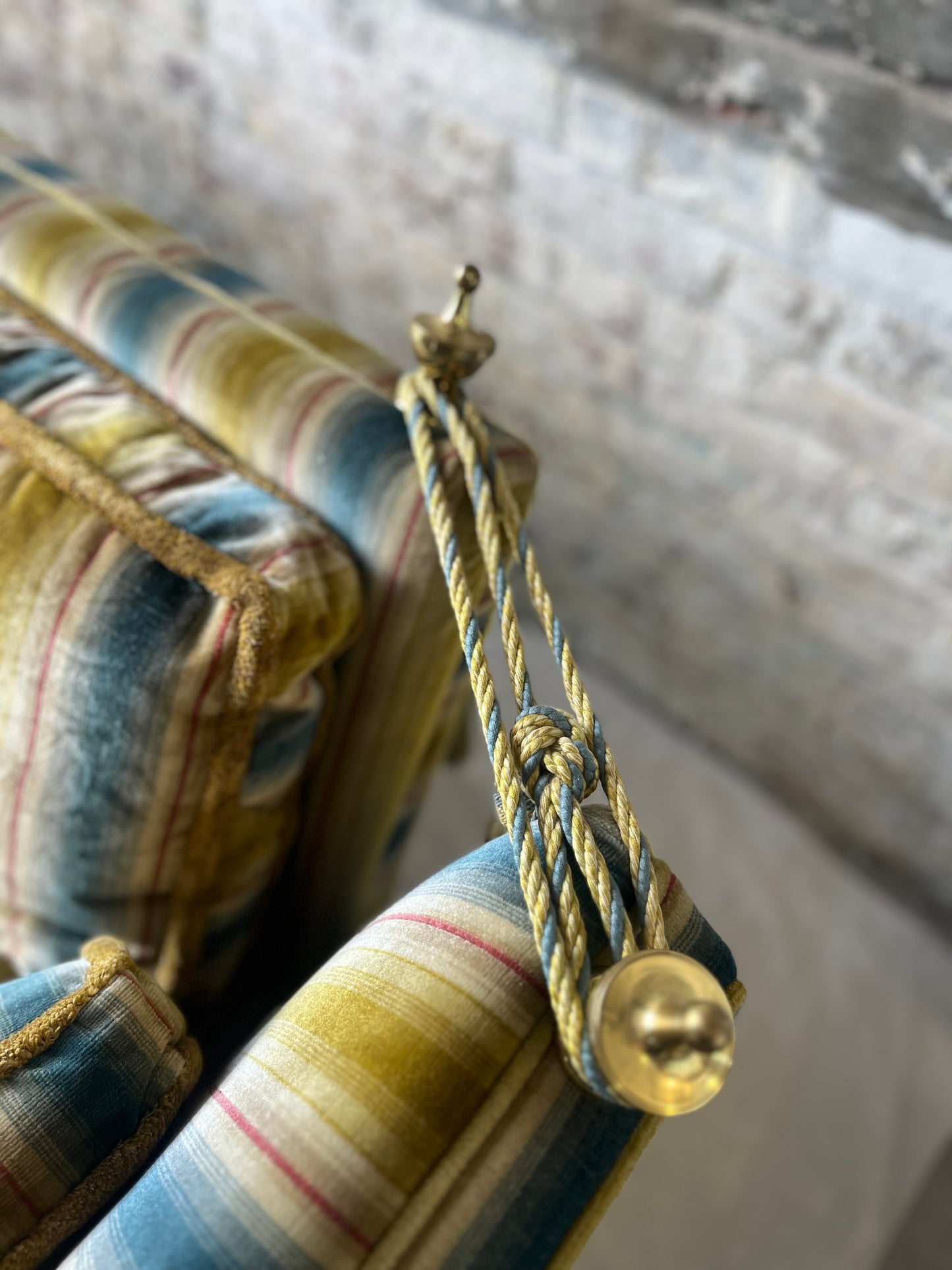 3 Seater Blue, Chartreuse Sofa Set