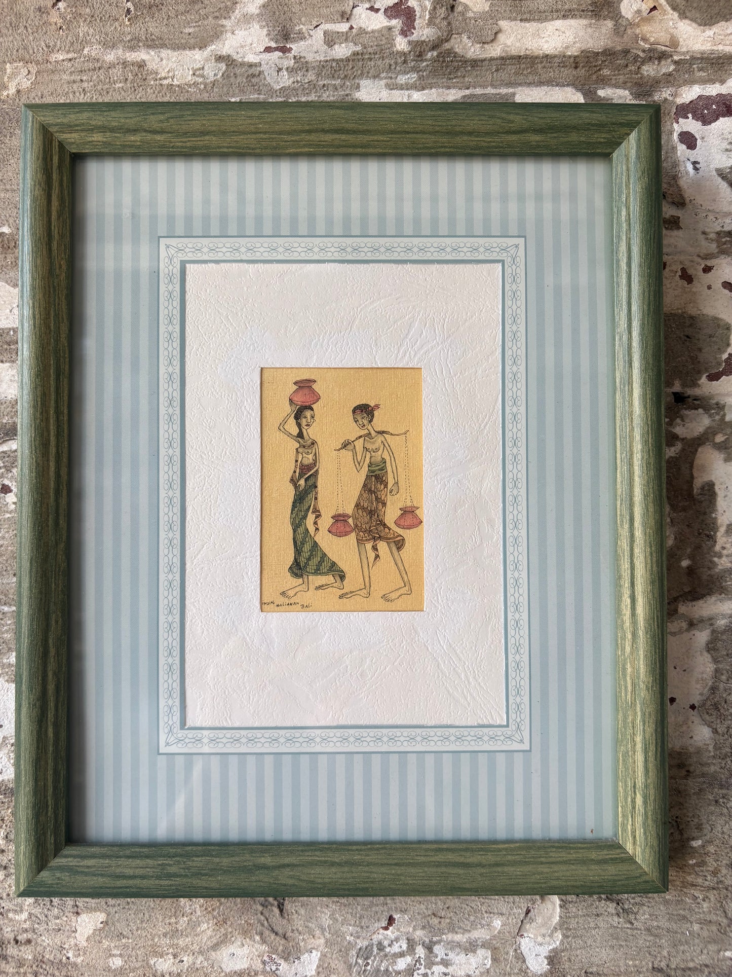 Vintage Framed Indian Miniature Style Prints – Set of 3