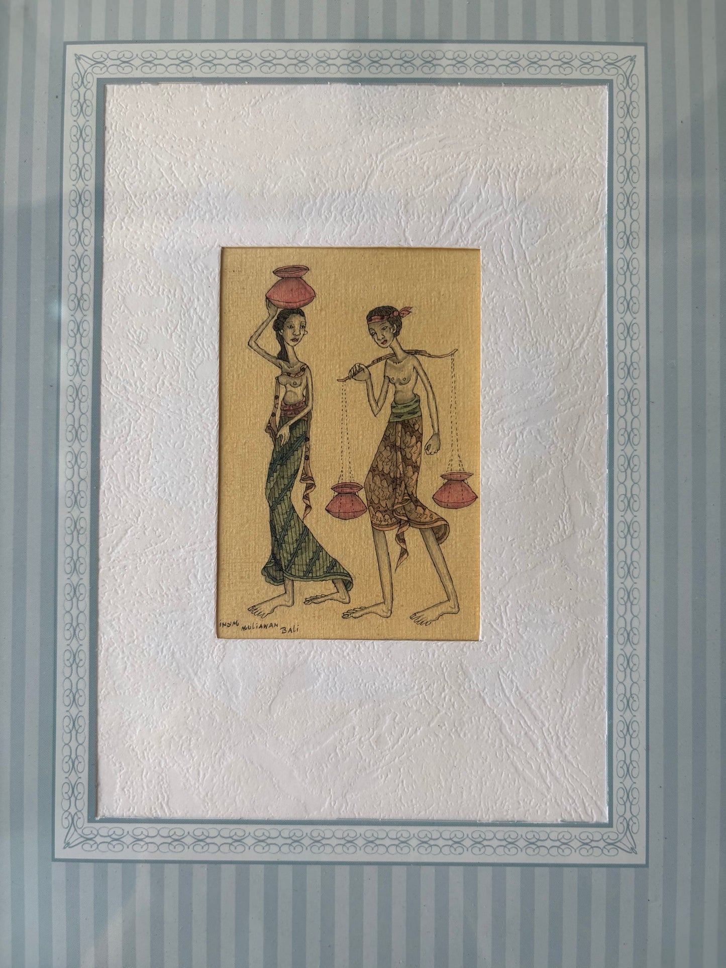 Vintage Framed Indian Miniature Style Prints – Set of 3