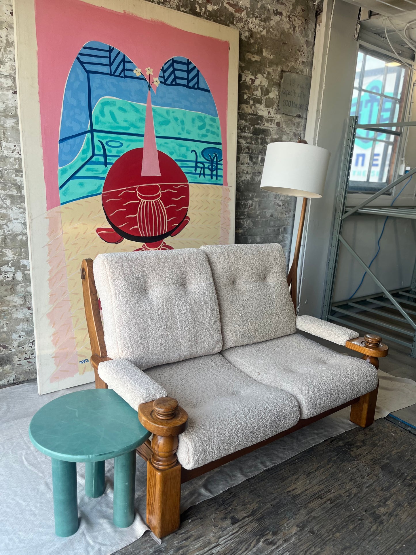 MCM Boucle Love Seat