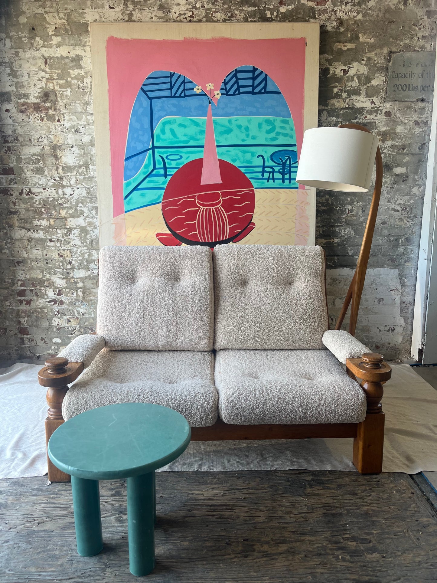 MCM Boucle Love Seat