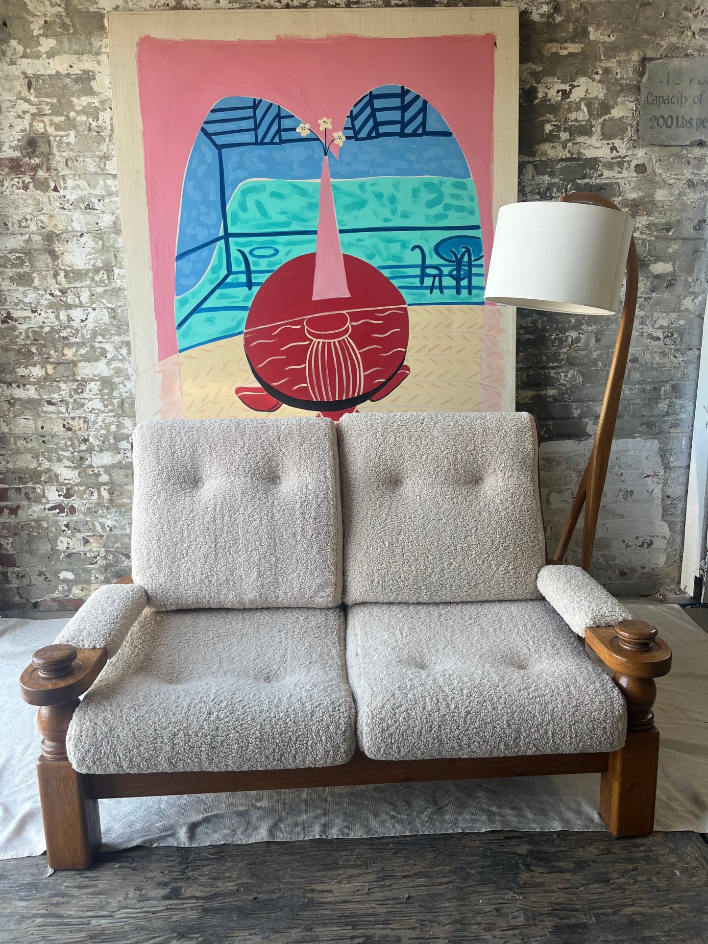 MCM Boucle Love Seat