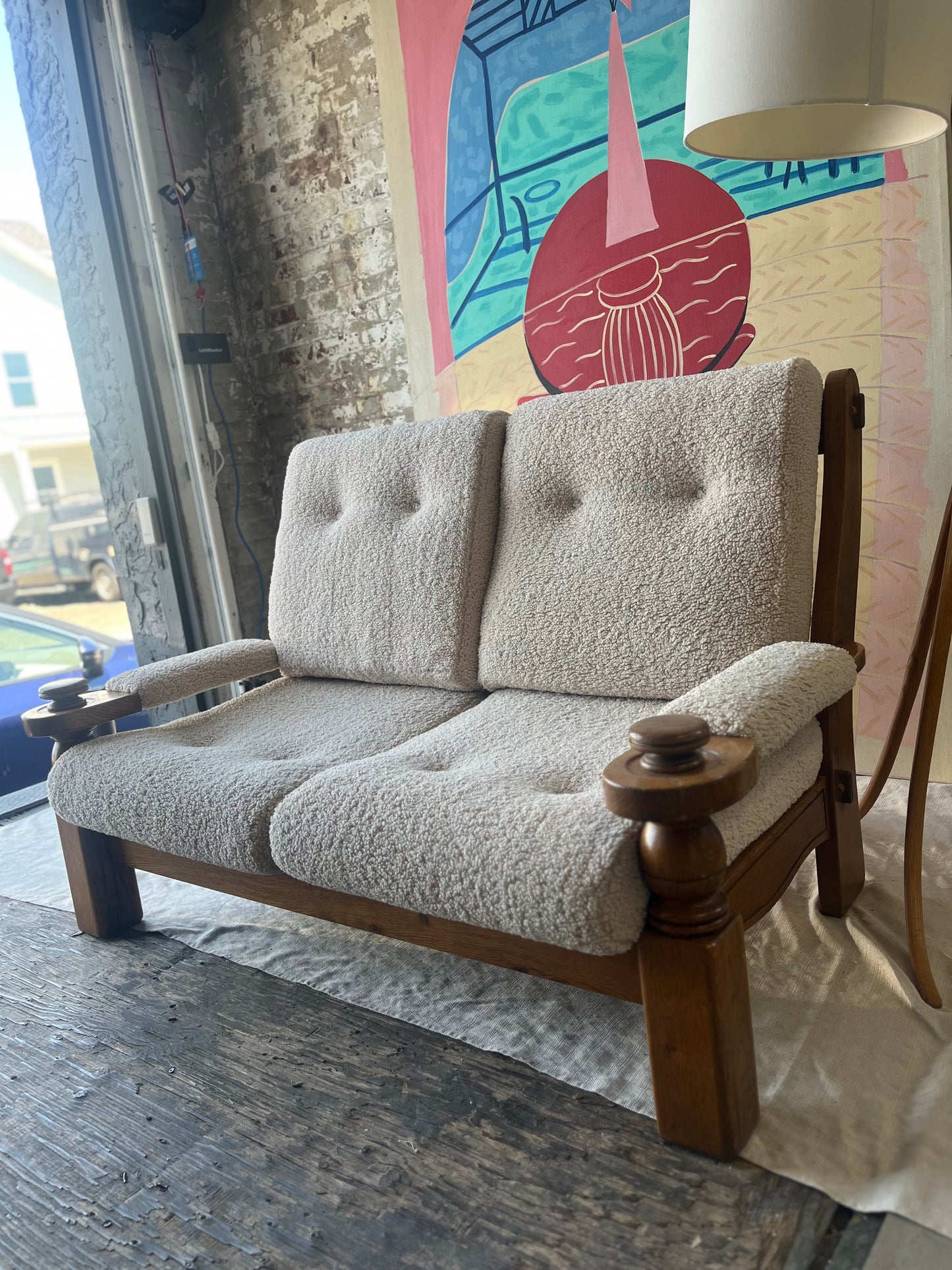 MCM Boucle Love Seat