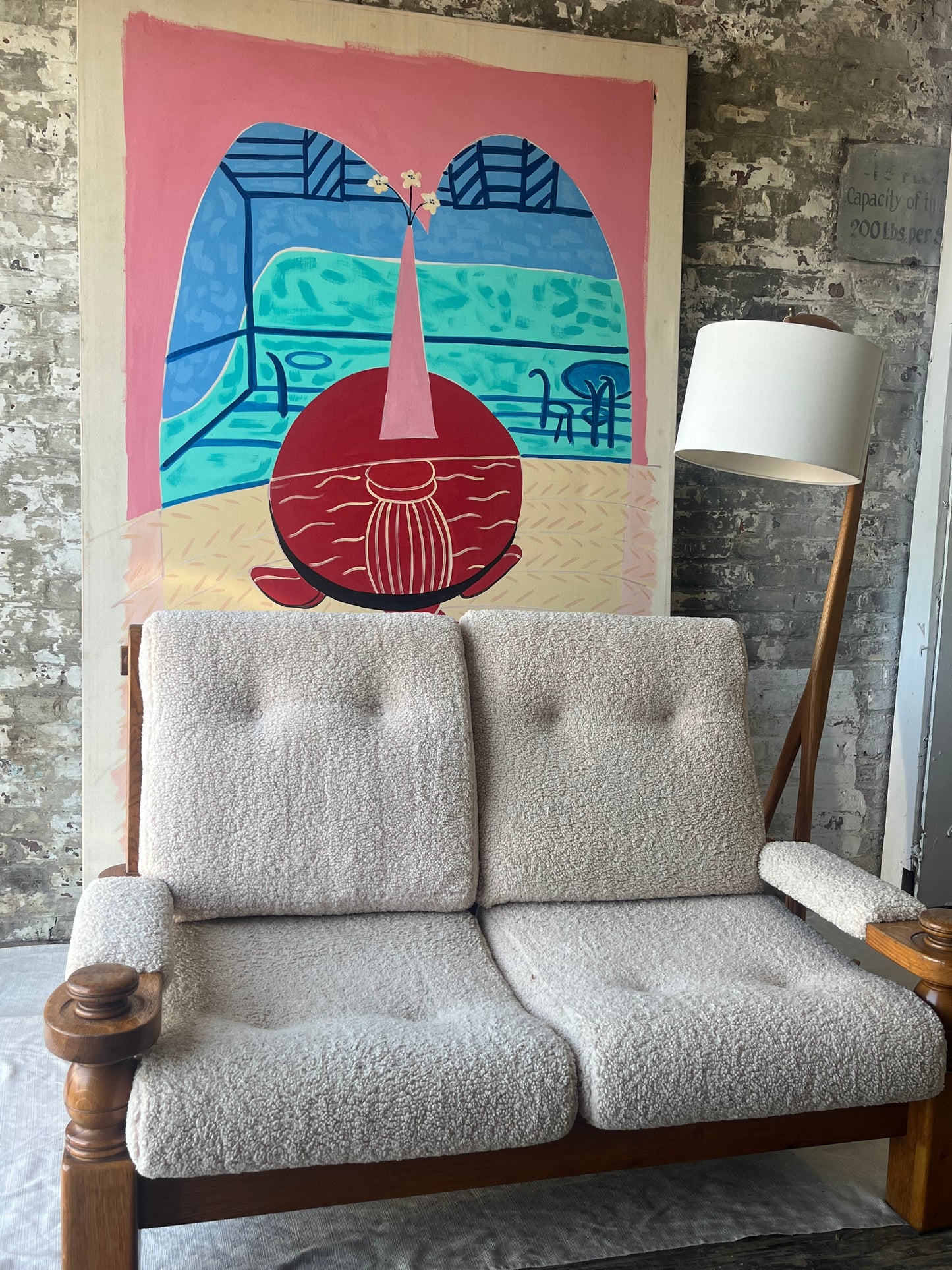 MCM Boucle Love Seat