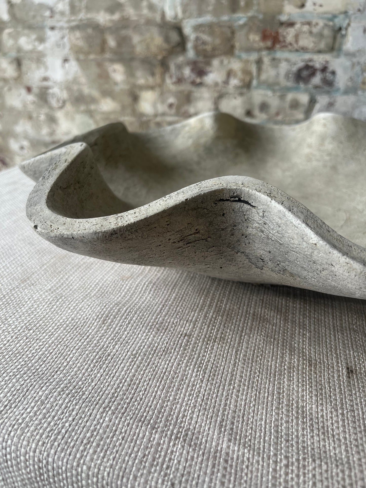 Organic Concrete Planter Bowl – Sculptural Wabi-Sabi Form
