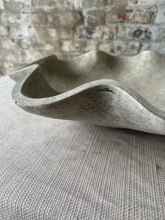 Organic Concrete Planter Bowl – Sculptural Wabi-Sabi Form