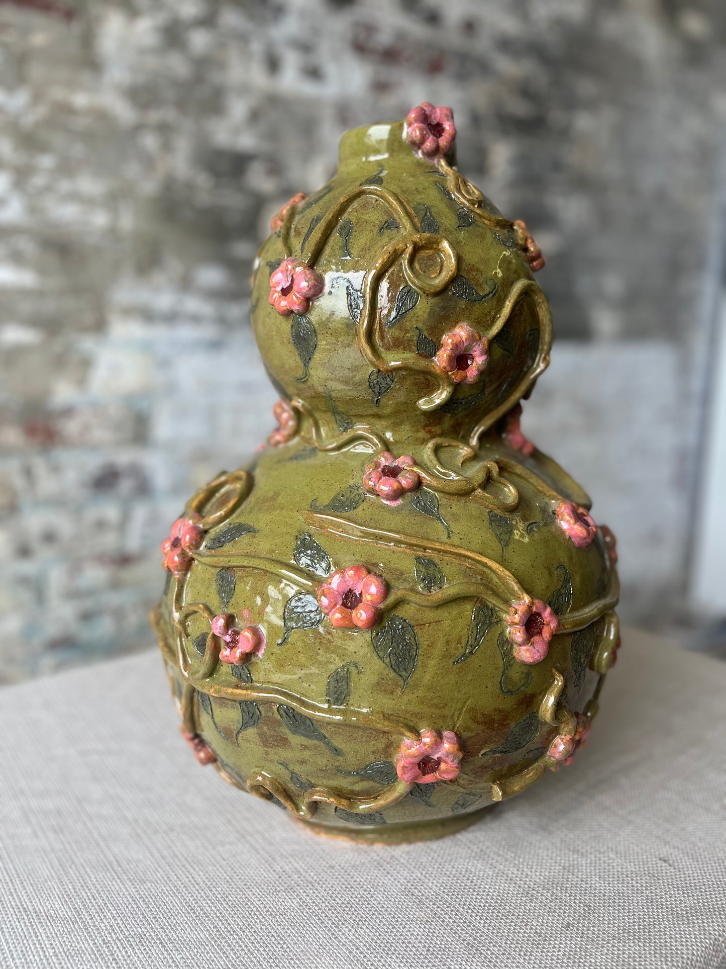 Green & Pink Vase