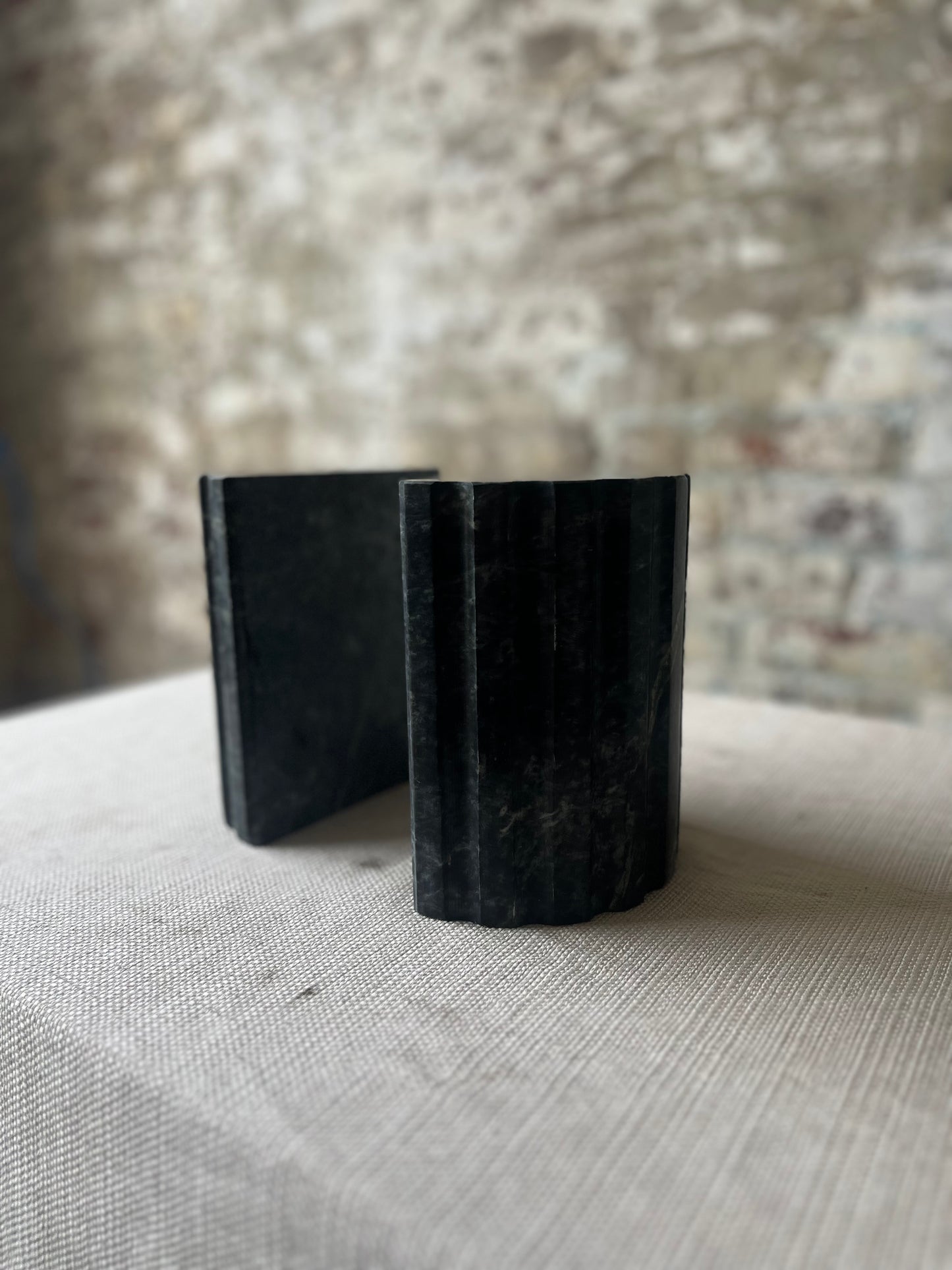 Green Marble Book Ends