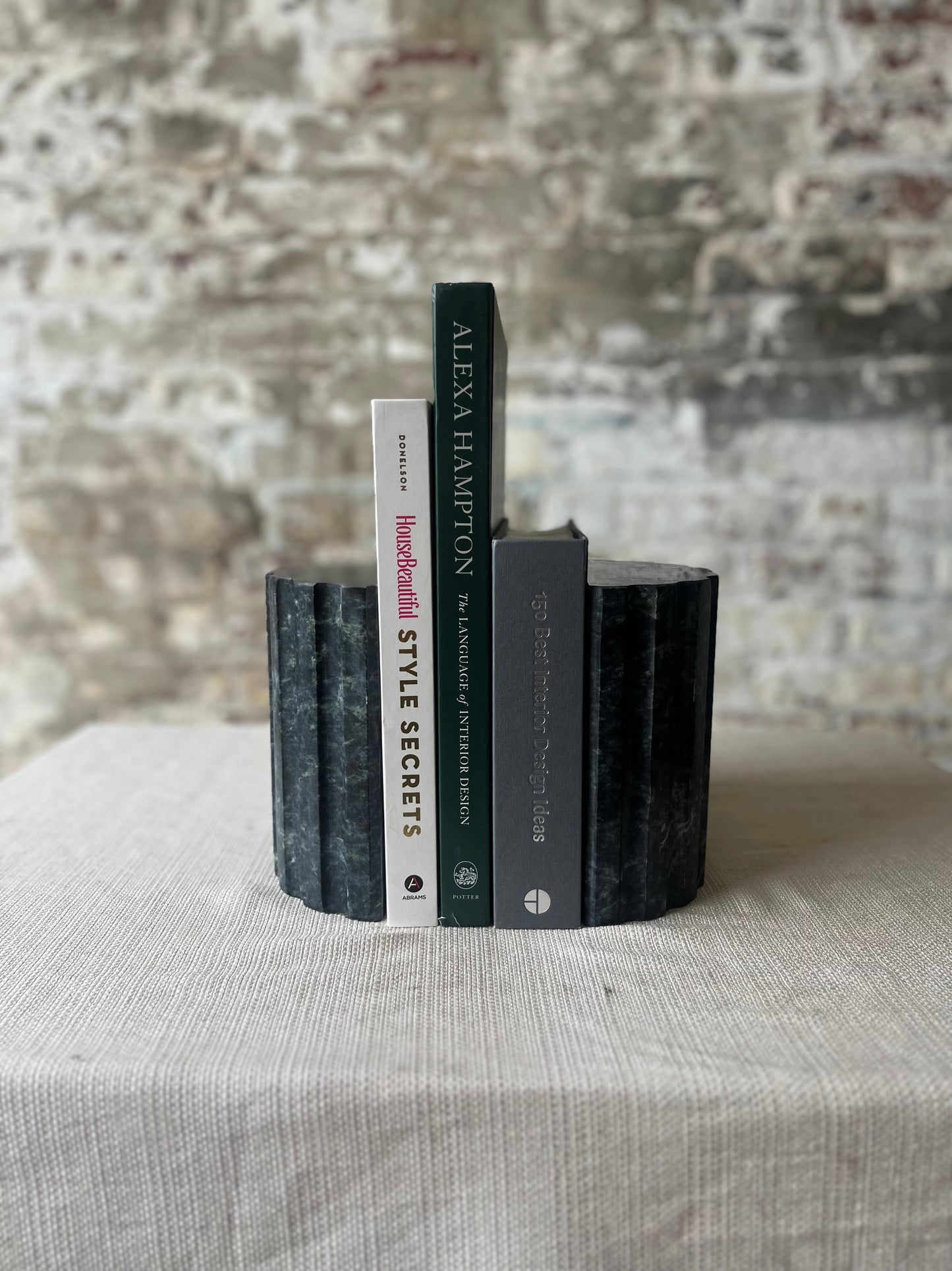Green Marble Book Ends