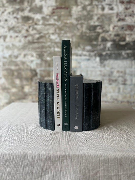 Green Marble Book Ends