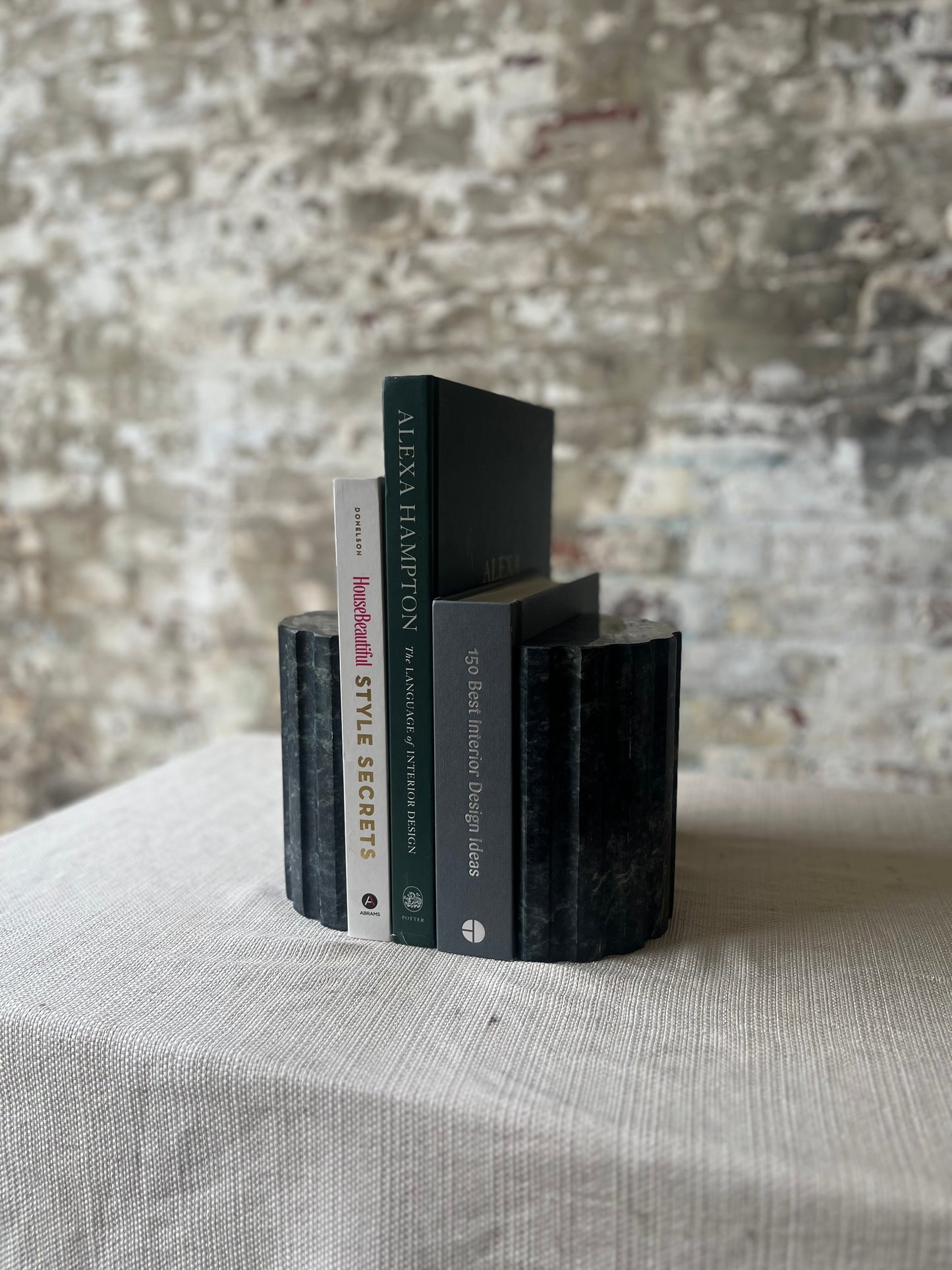 Green Marble Book Ends