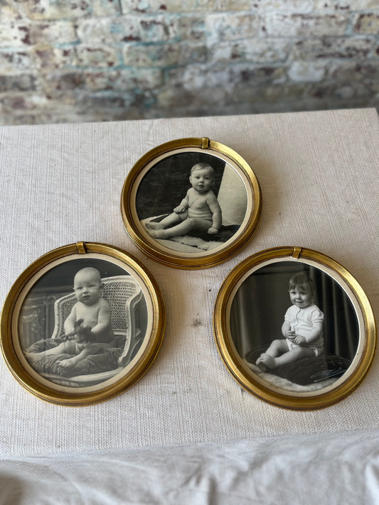 Set of 3 Gold Circle Frames (can be sold individually)