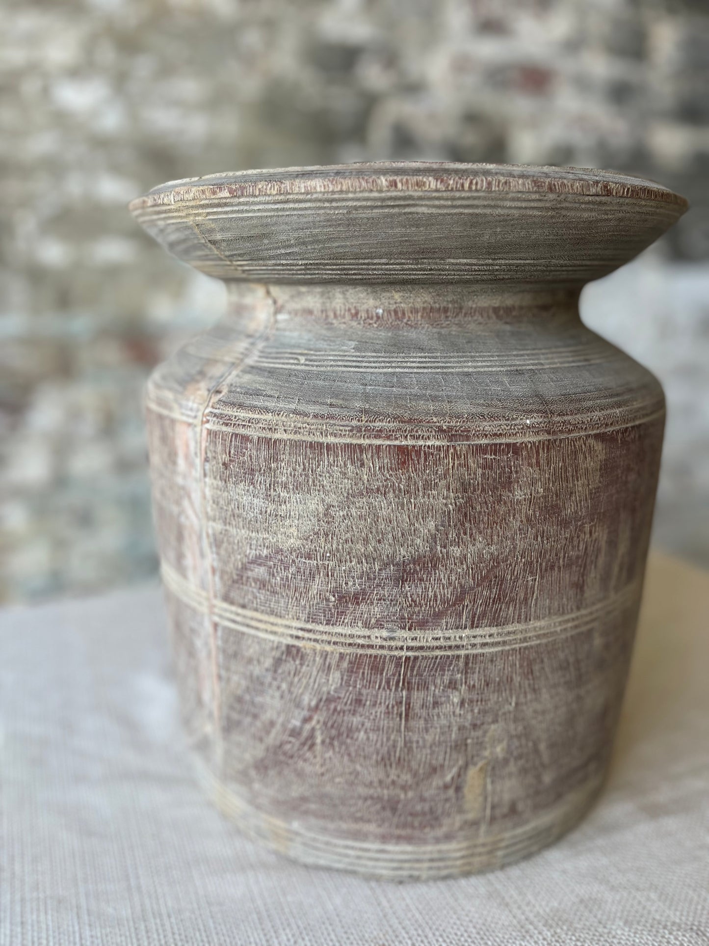 Hand-Carved Vintage Wooden Pots – Individually/Price Sold