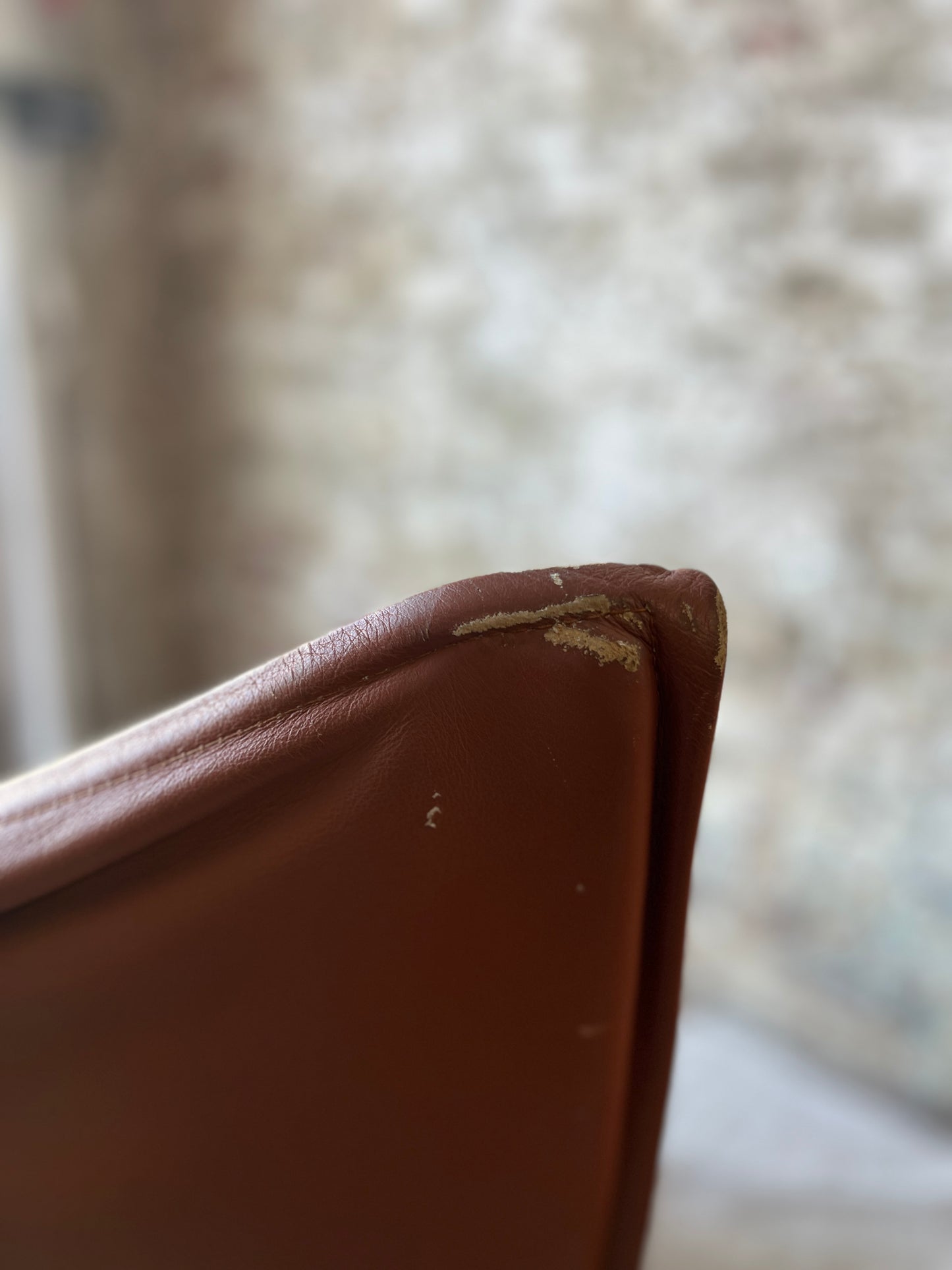 Vintage Cognac Leather Sling Lounge Chairs – Pair