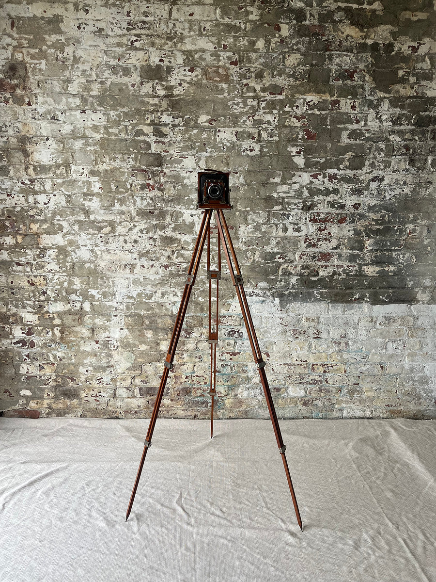 Vintage Wista Field 45 Wooden Large Format Camera on Extendable Tripod
