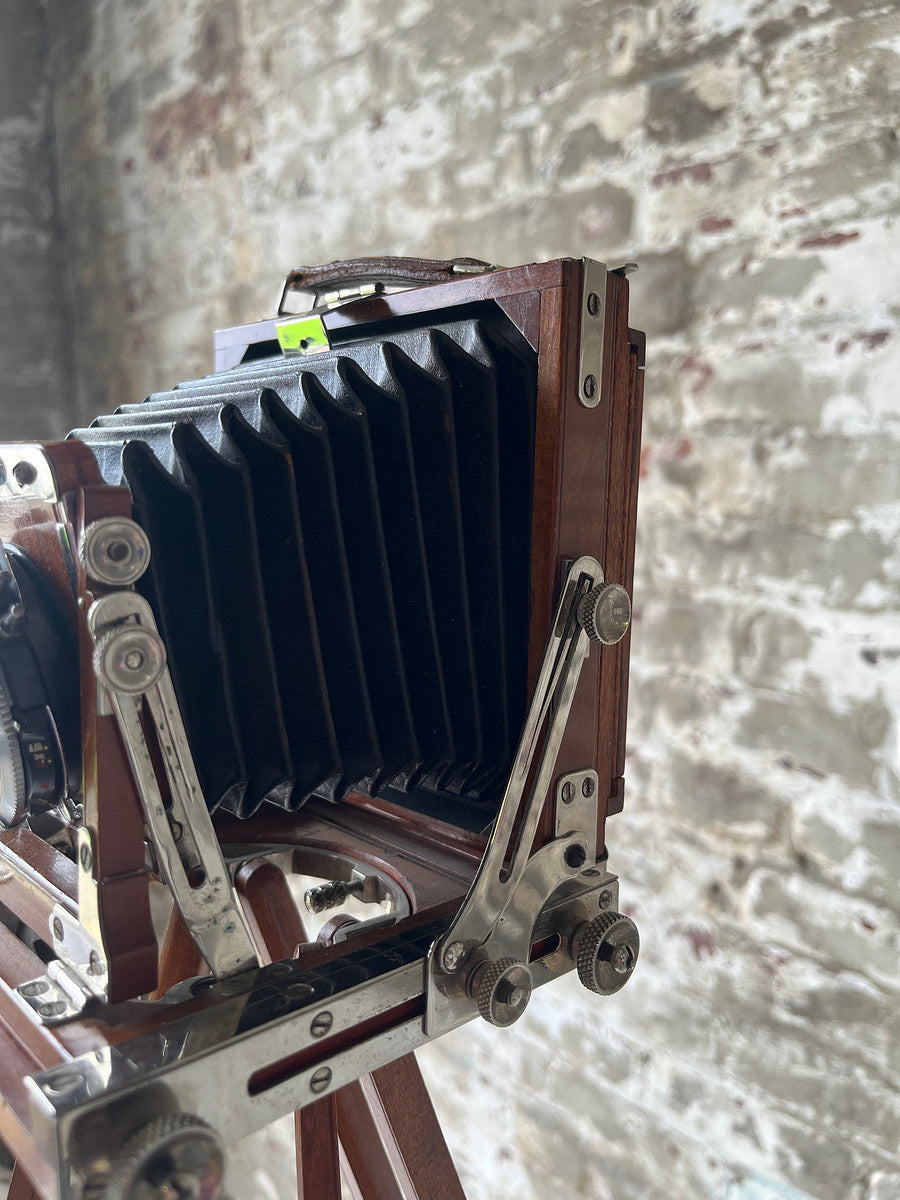 Vintage Wista Field 45 Wooden Large Format Camera on Extendable Tripod