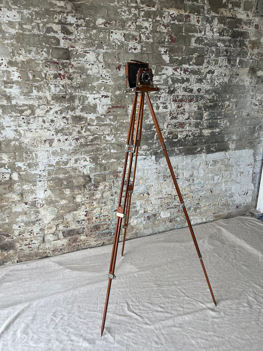 Vintage Wista Field 45 Wooden Large Format Camera on Extendable Tripod