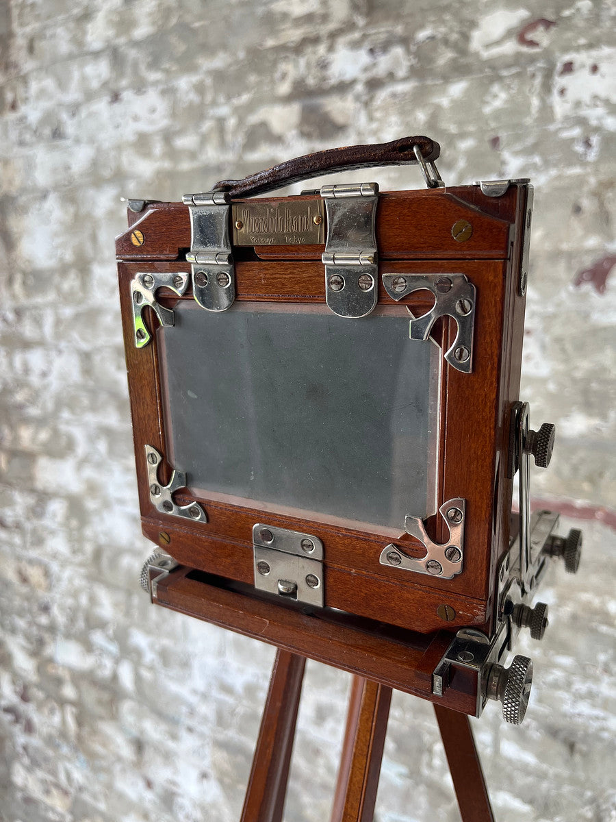 Vintage Wista Field 45 Wooden Large Format Camera on Extendable Tripod