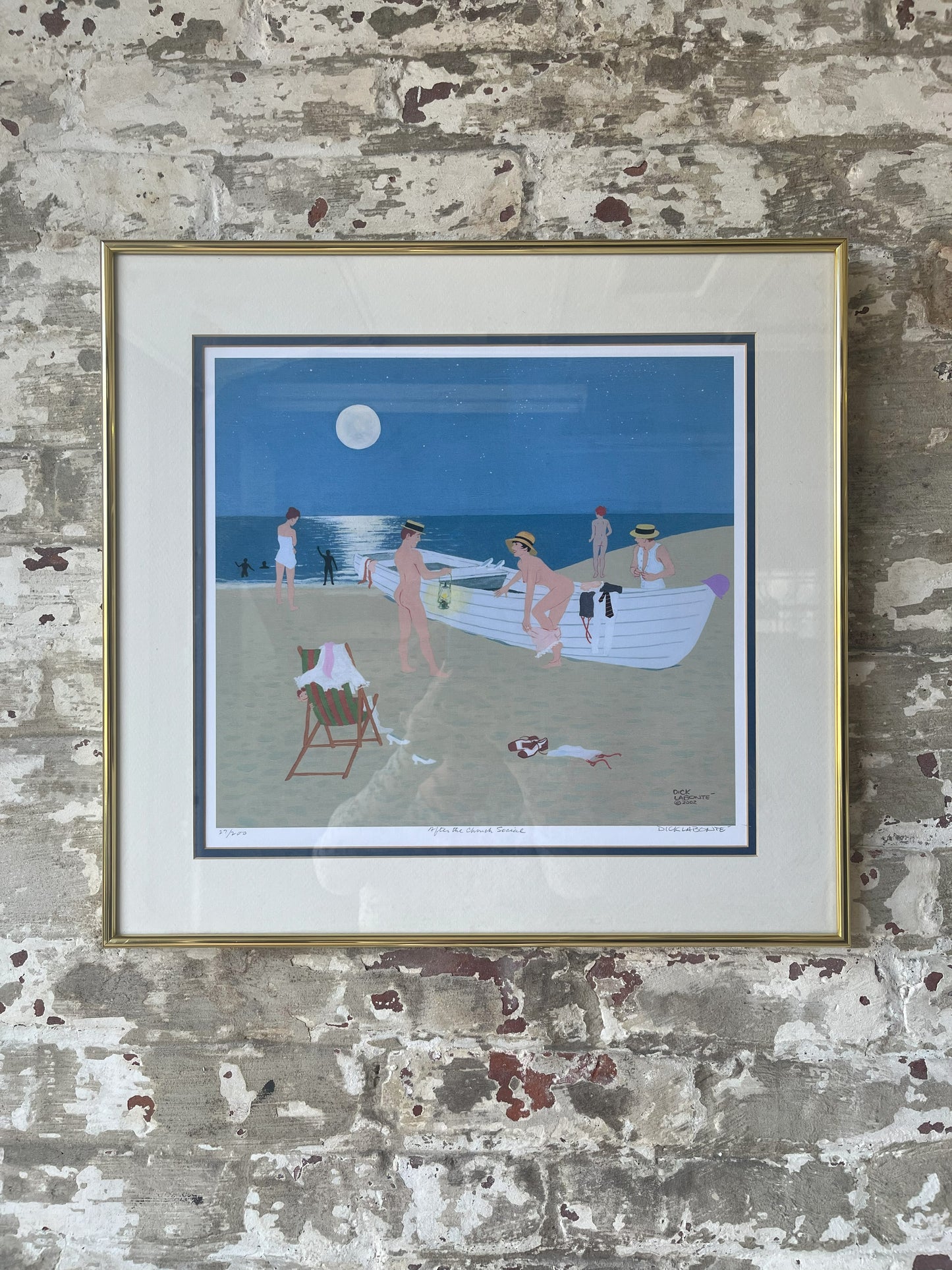 Framed Limited Edition Print - Beach Scene by Dick Lee