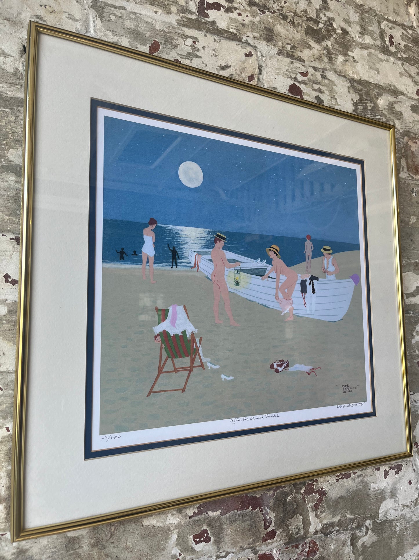 Framed Limited Edition Print - Beach Scene by Dick Lee