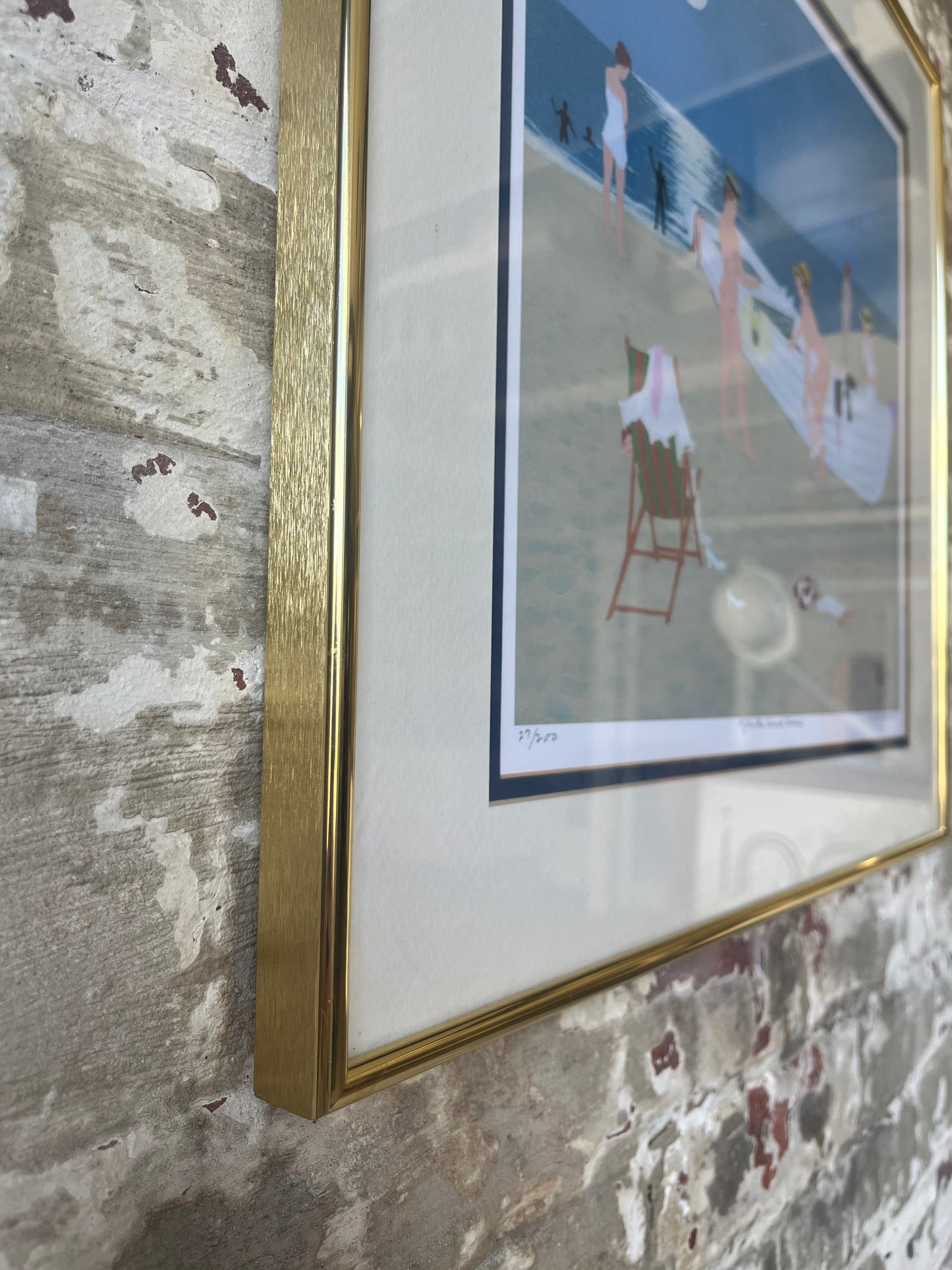 Framed Limited Edition Print - Beach Scene by Dick Lee