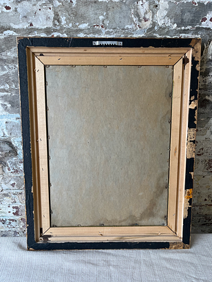 Victorian-Style Portrait of Child with Rabbit – Framed Vintage Painting