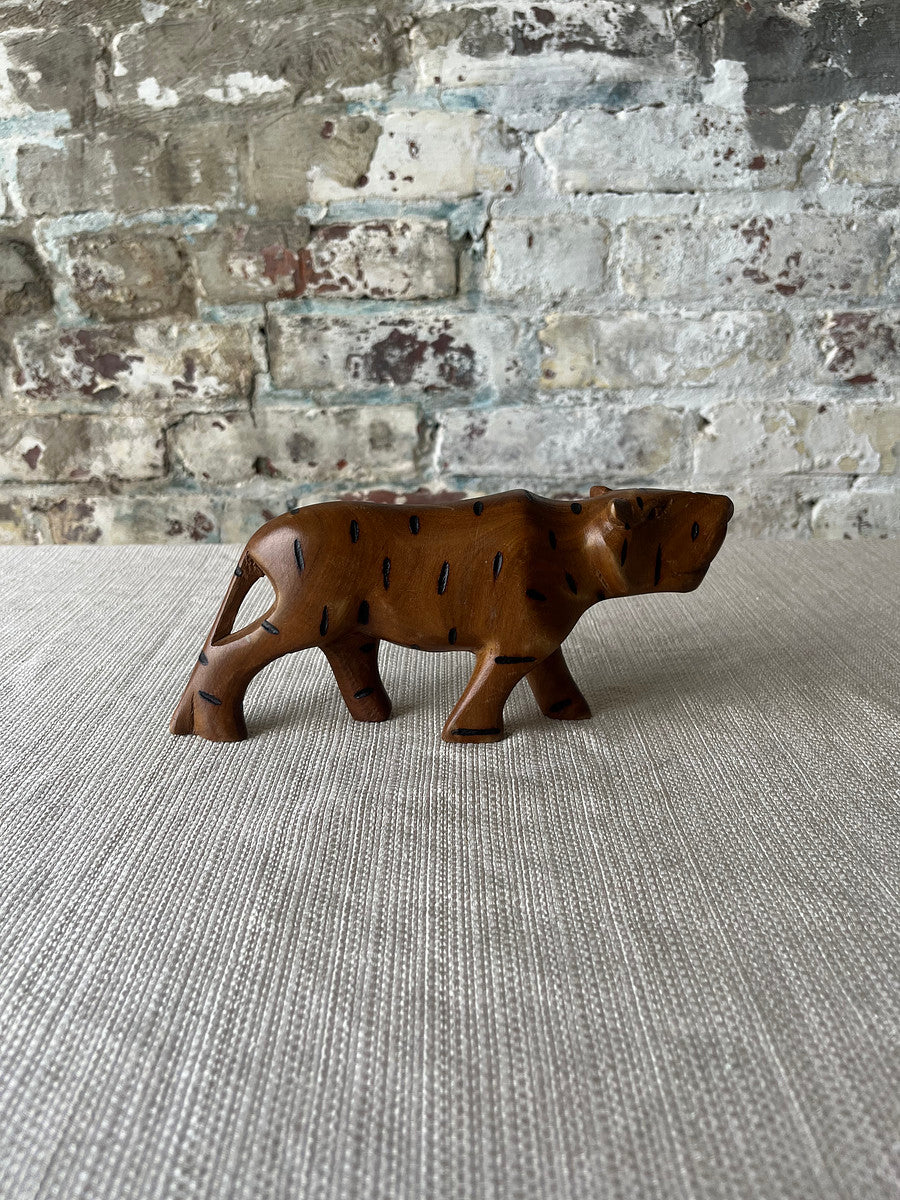 Hand-Carved Kenyan Wooden Leopard