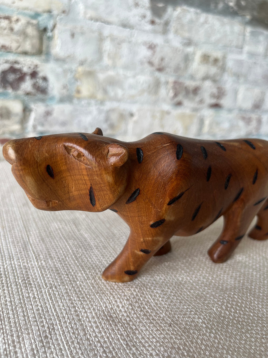 Hand-Carved Kenyan Wooden Leopard