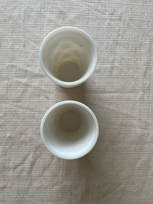Vintage Milk Glass Tumblers – Set of 2