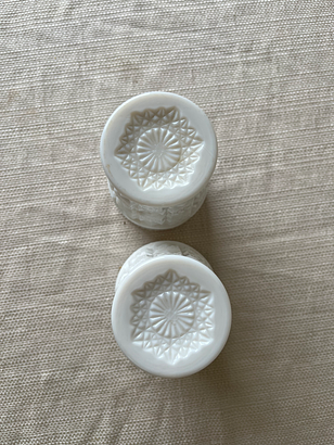 Vintage Milk Glass Tumblers – Set of 2