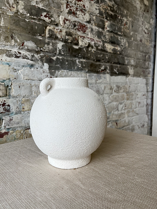 Textured White Ceramic Jug