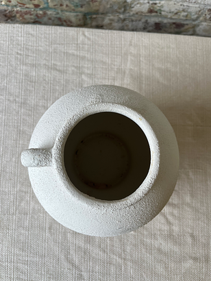 Textured White Ceramic Jug