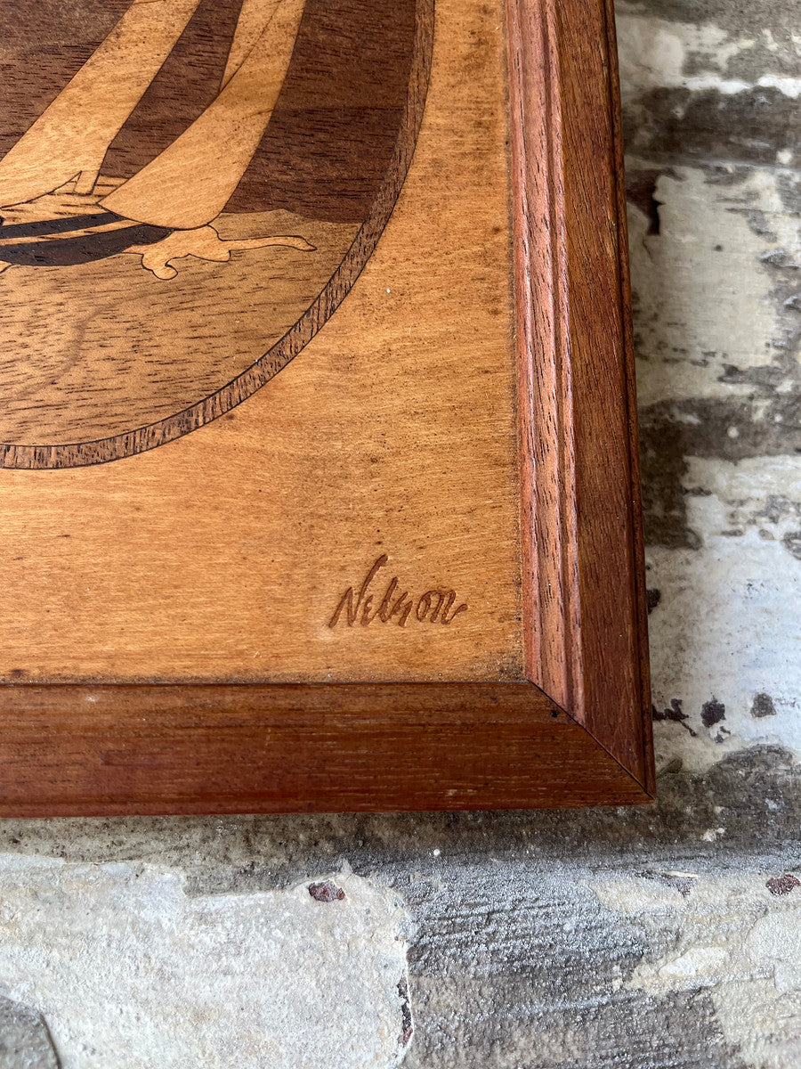 Handcrafted Wood Inlay Sailboat Art – Hudson River Inlay