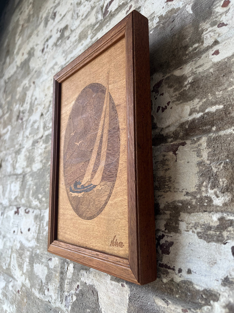 Handcrafted Wood Inlay Sailboat Art – Hudson River Inlay
