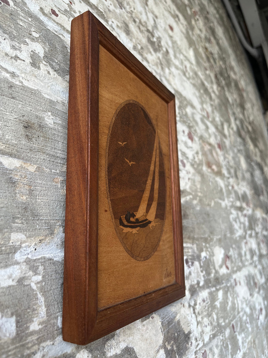 Handcrafted Wood Inlay Sailboat Art – Hudson River Inlay